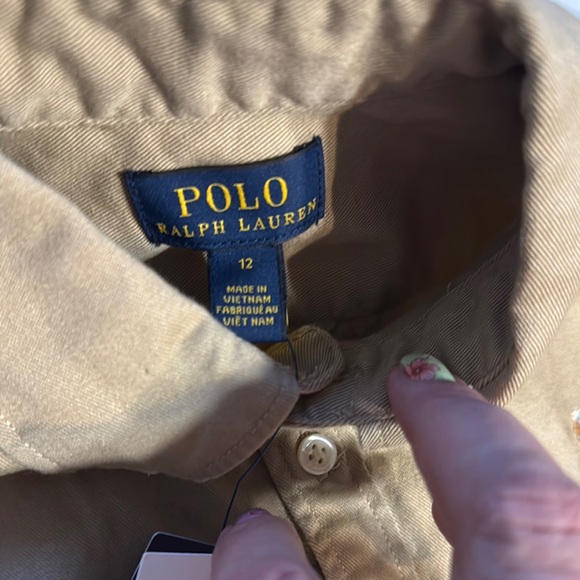 NWT Ralph Lauren Khaki Button-Up Shirt Dress - Picture 10 of 10